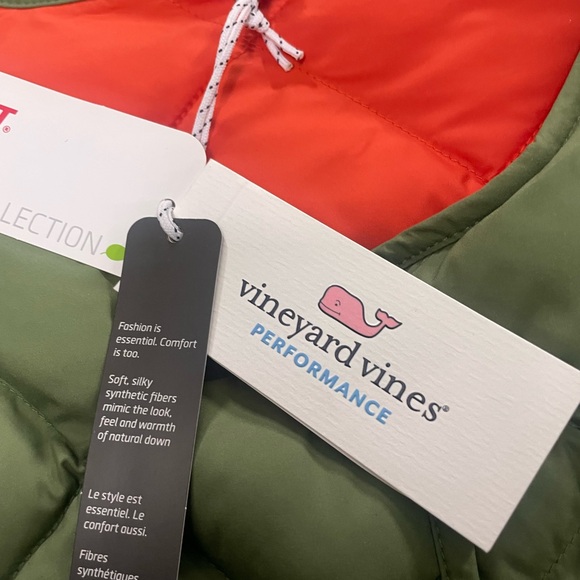 Vineyard Vines Women's Reversible Quilted Bomber Style Jacket Loden - Picture 4 of 5